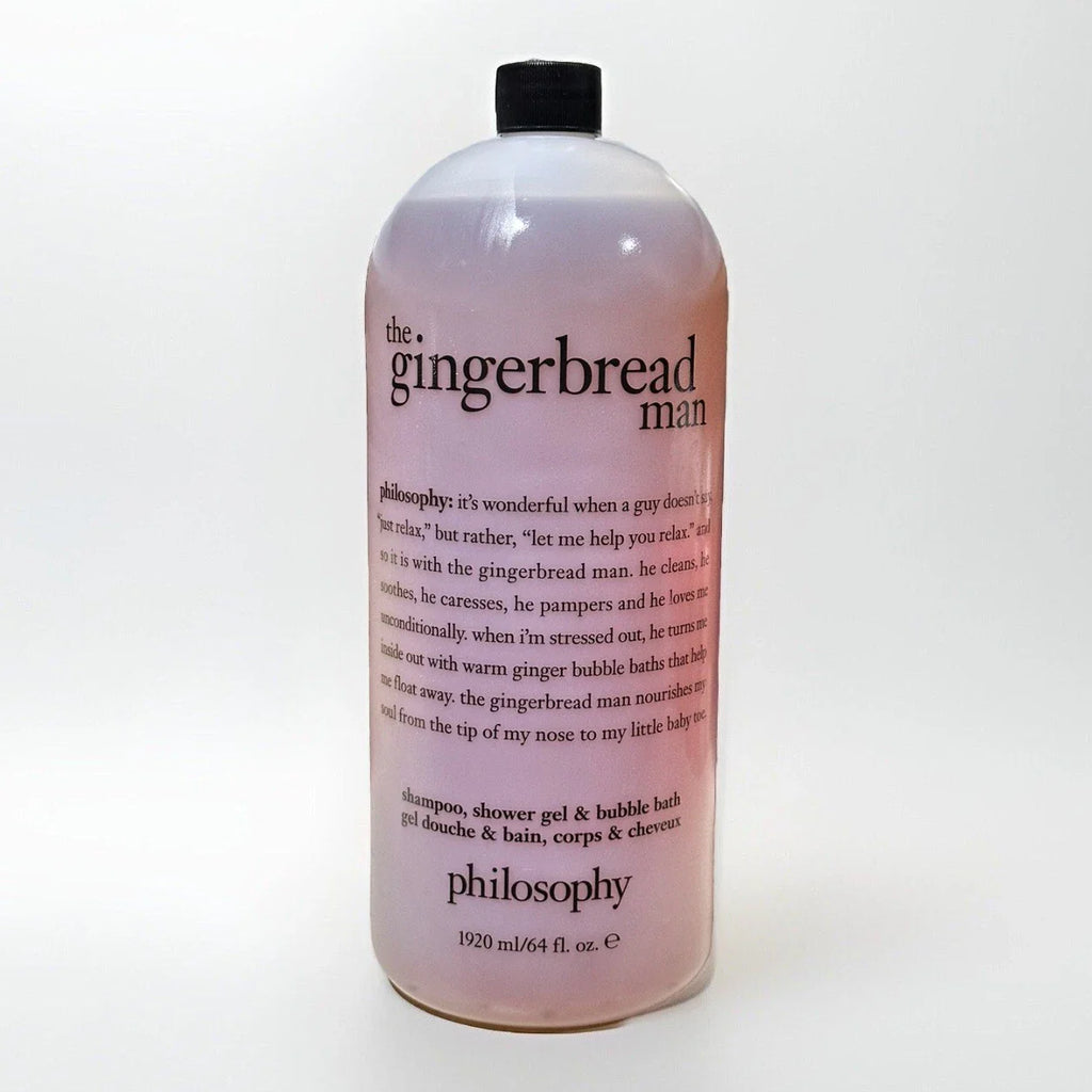 Philosophy The Gingerbread Man Shampoo, Shower Gel & Bubble Bath 64 oz